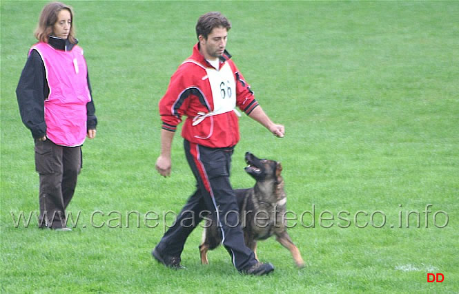 022.jpg - Gabriele Dalle Mulle con Cajenne di Oroval. Obbedienza punti 87. Condotta