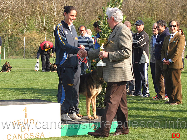 257.jpg - Premiazione IPO1. 3° classificata. Elisa Menghi con Holly della Decima Mas